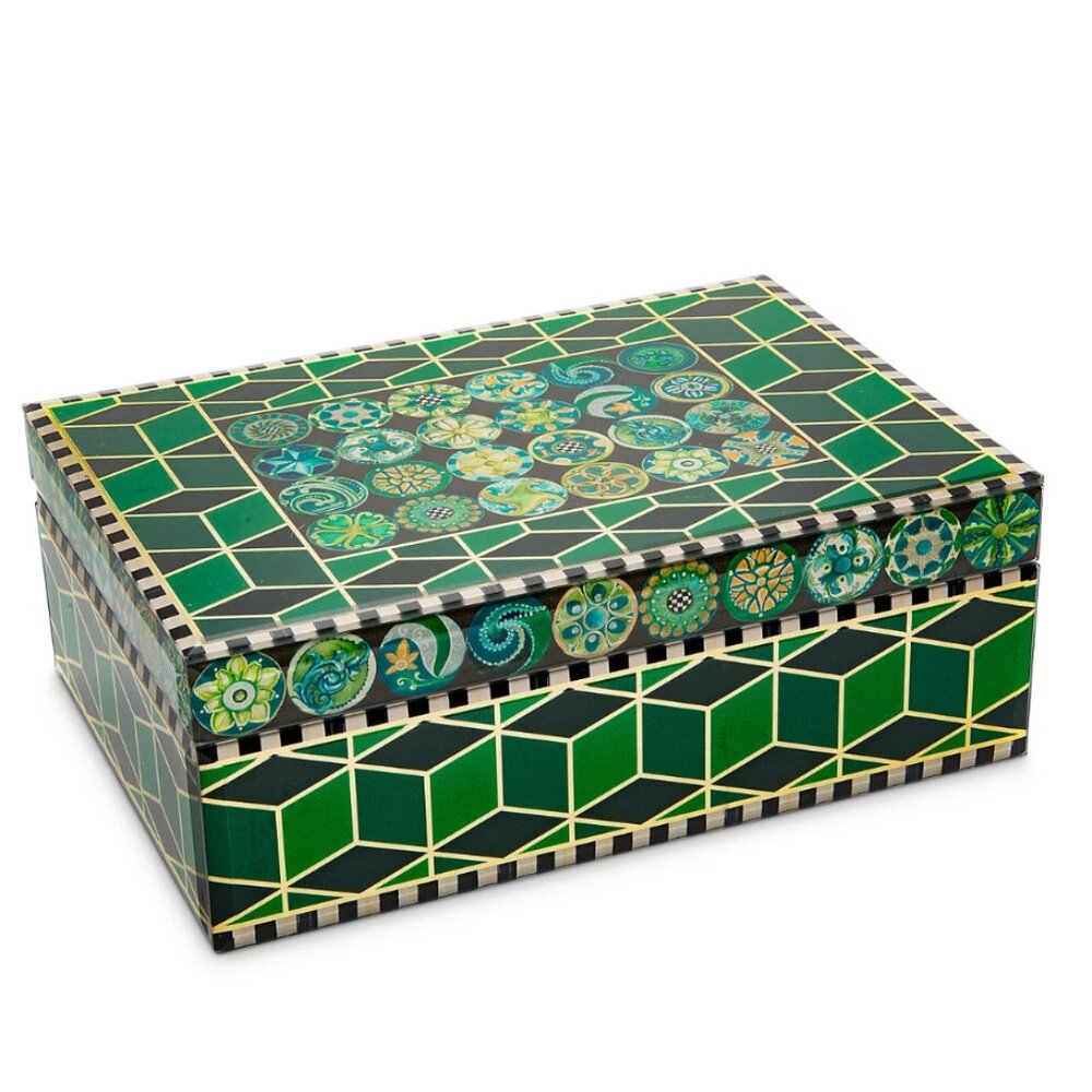 Mackenzie-Childs Large Vintage Buttons Jewelry Box